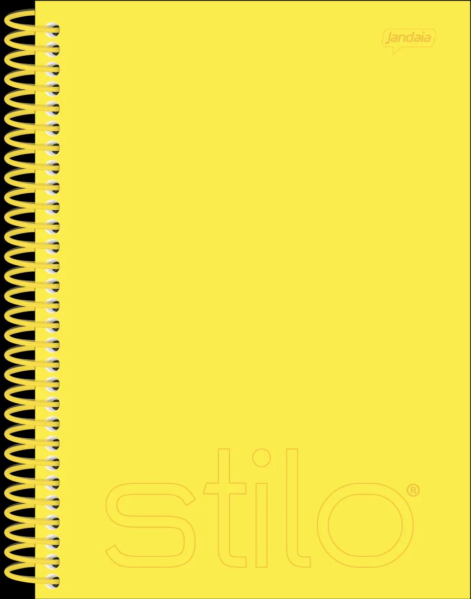 CADERNO ESPIRAL 151X210MM CRISTAL 80 FOLHAS AMARELO NEON - STILO