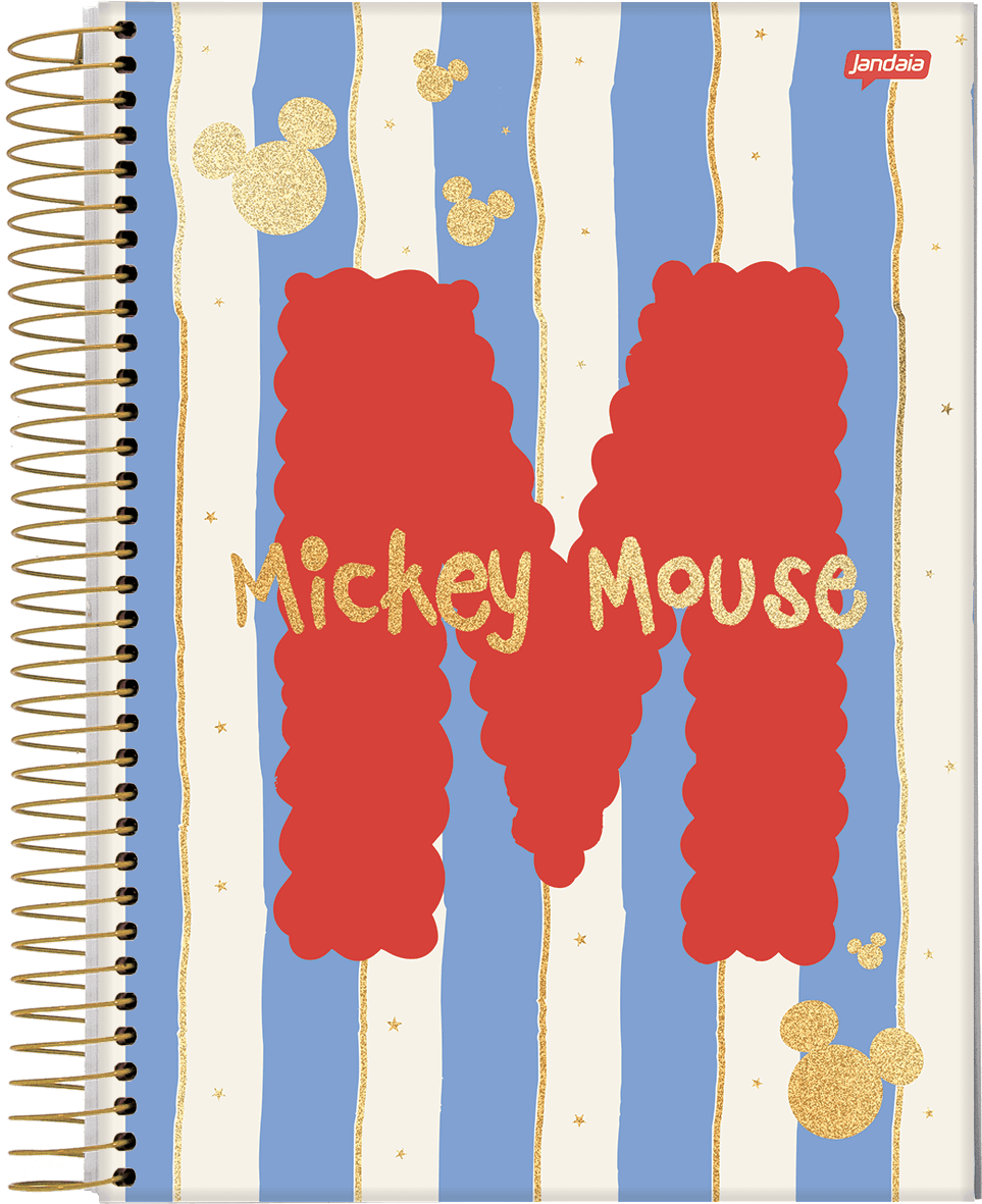 CADERNO ESPIRAL CAPA DURA 1/8 80 FOLHAS - MICKEY ARTS