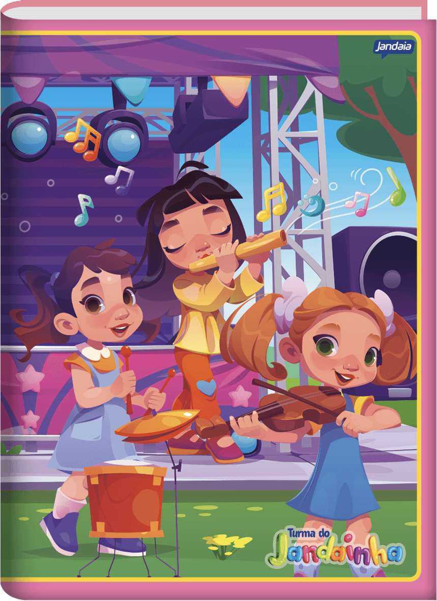 CADERNO BROCHURA CAPA DURA 1/4 80 FOLHAS FEMININO - TURMA DO JANDAINHA — miniatura 3