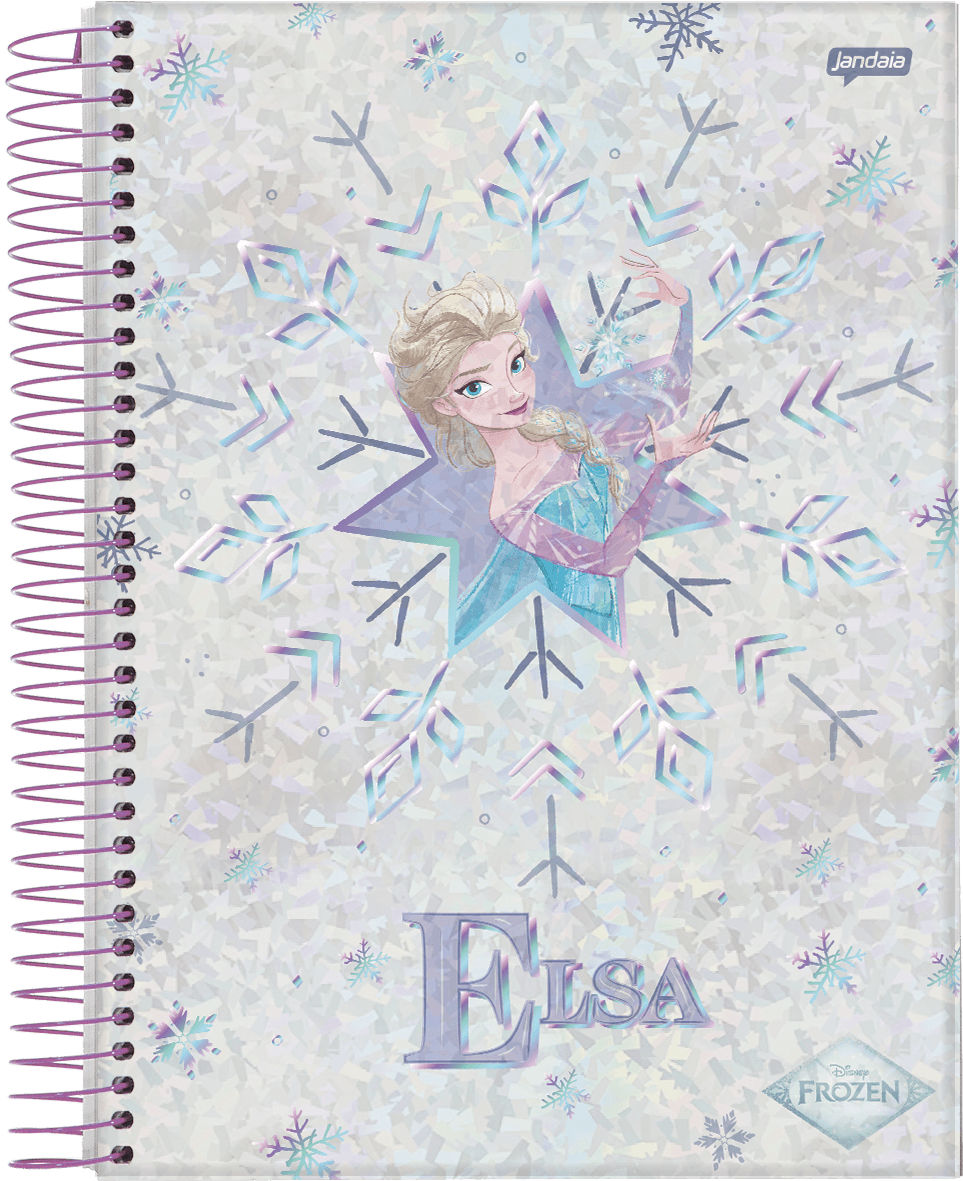 CADERNO ESPIRAL UNIVERSITÁRIO CAPA DURA 01 MATÉRIA 80 FOLHAS - FROZEN