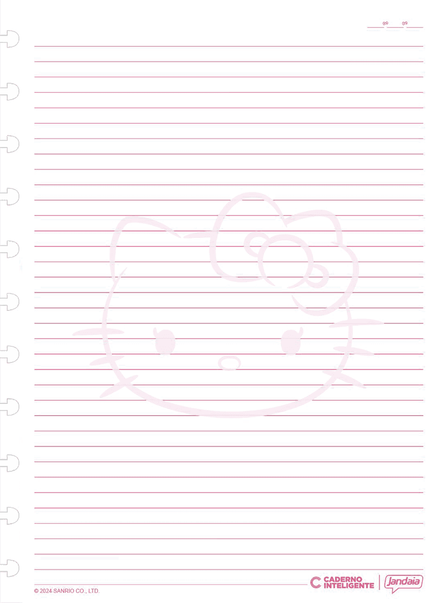 CADERNO INTELIGENTE REFIL UNIVERSITÁRIO 50FLS 01/PT HELLO KITTY — miniatura 2