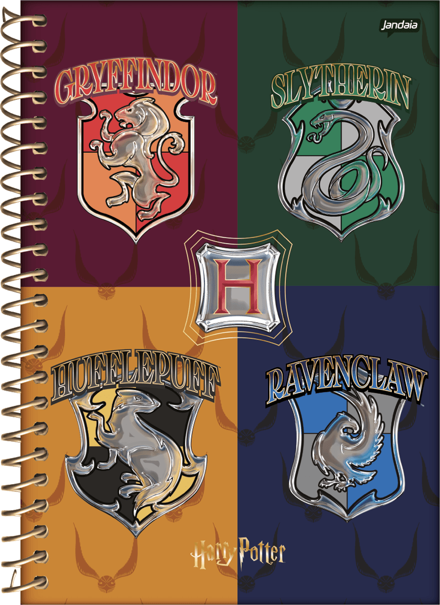 CADERNO ESPIRAL CAPA DURA 1/8 96 FOLHAS - HARRY POTTER