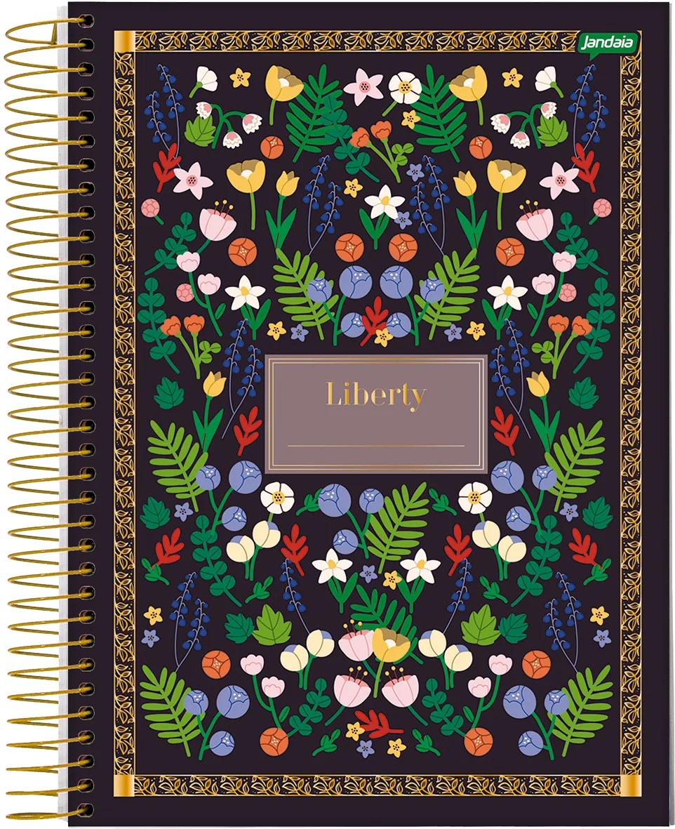 CADERNO ESPIRAL UNIVERSITÁRIO CAPA DURA 01 MATÉRIA 80 FOLHAS - LIBERTY — miniatura 3