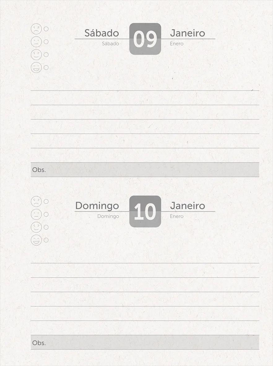 AGENDA DIÁRIA ESPIRAL 133X178MM 176FLS - ECO LÍNEA — miniatura 4