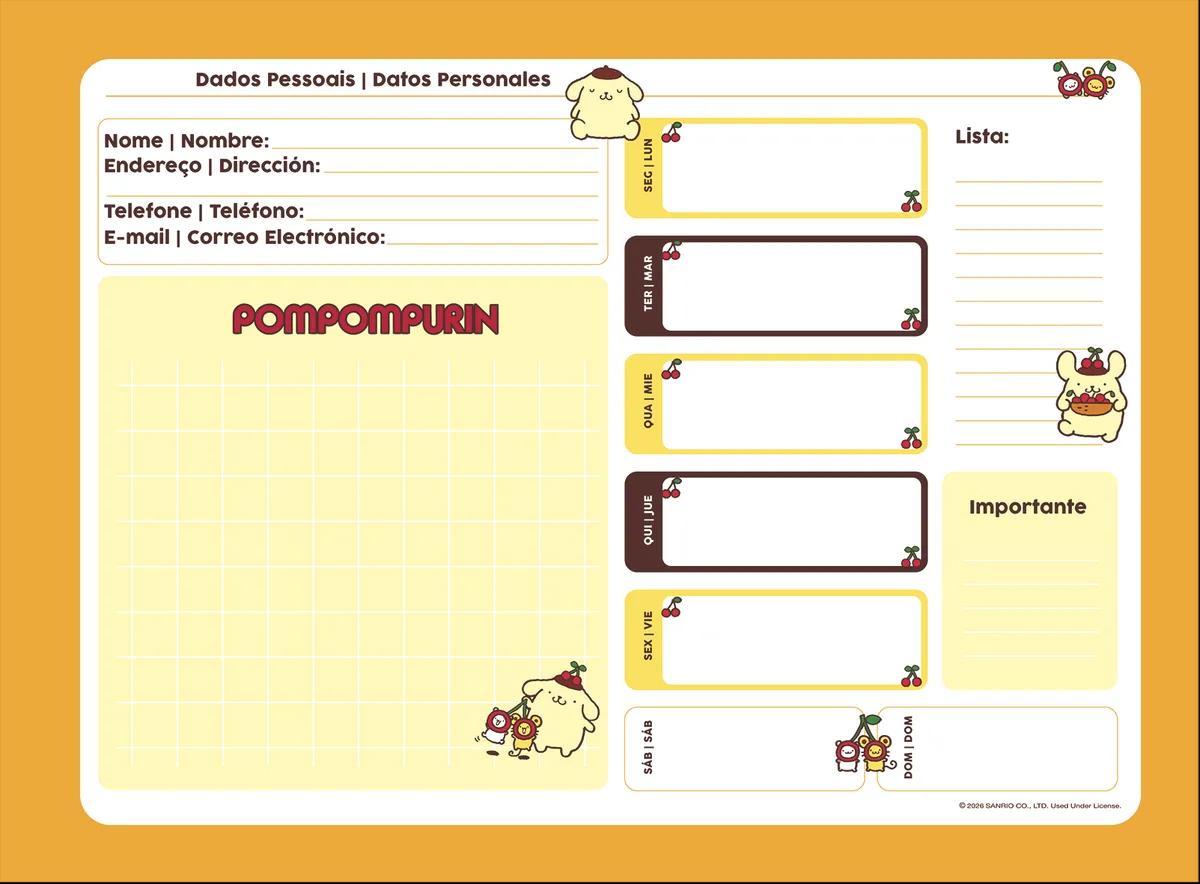 CADERNO ESPIRAL CAPA DURA 80 FOLHAS CARTOGRAFIA - POMPOMPURIN — miniatura 3