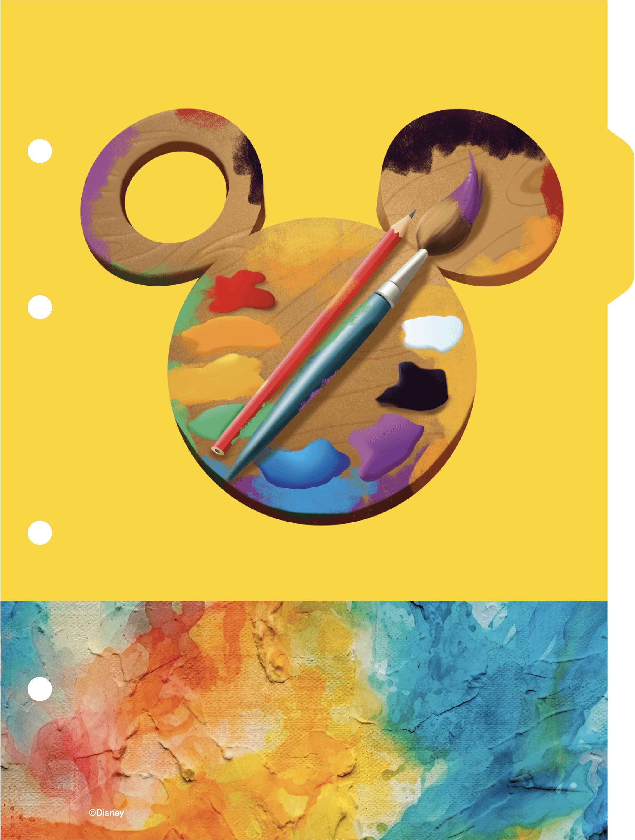 CADERNO COLLEGE CAPA DURA 80 FOLHAS ARGOLADO - MICKEY HEADS — miniatura 7