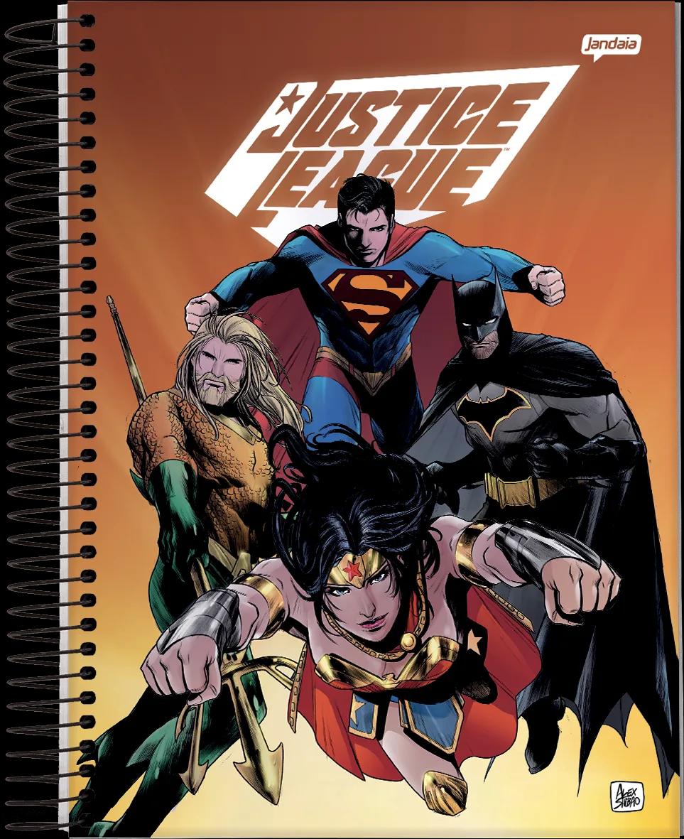 CADERNO ESPIRAL UNIVERSITÁRIO CAPA DURA 01 MATÉRIA 80 FOLHAS - LIGA DA JUSTIÇA — miniatura 6