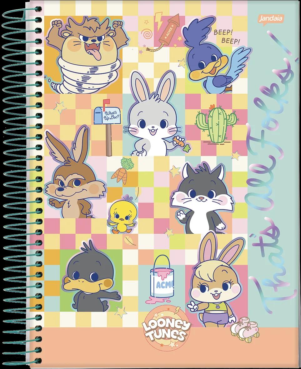 CADERNO ESPIRAL UNIVERSITÁRIO CAPA DURA 01 MATÉRIA 80 FOLHAS - GOKKO: LOONEY TUNES — miniatura 4