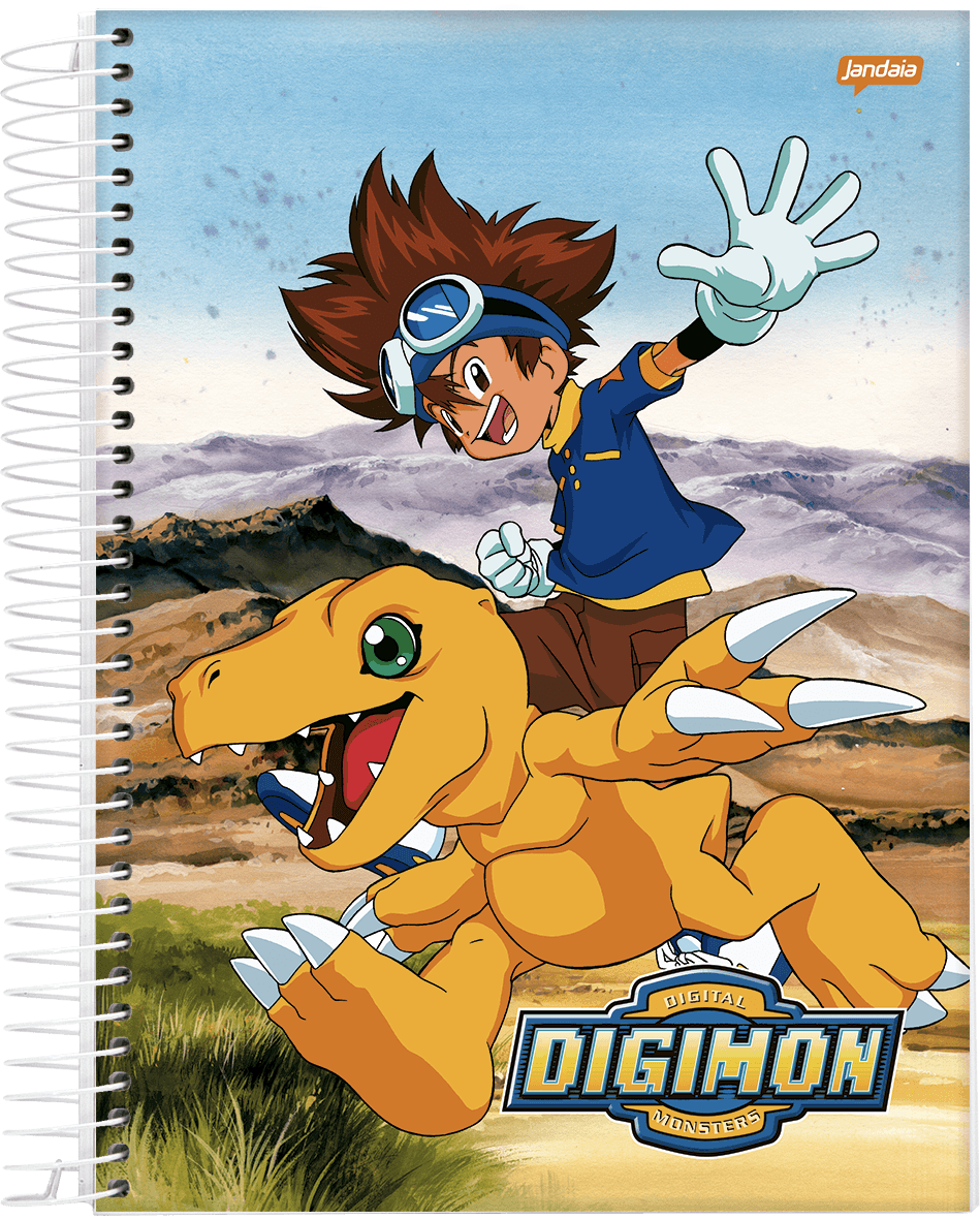 CADERNO ESPIRAL UNIVERSITÁRIO CAPA DURA 10 MATÉRIAS 160 FOLHAS - DIGIMON — miniatura 2