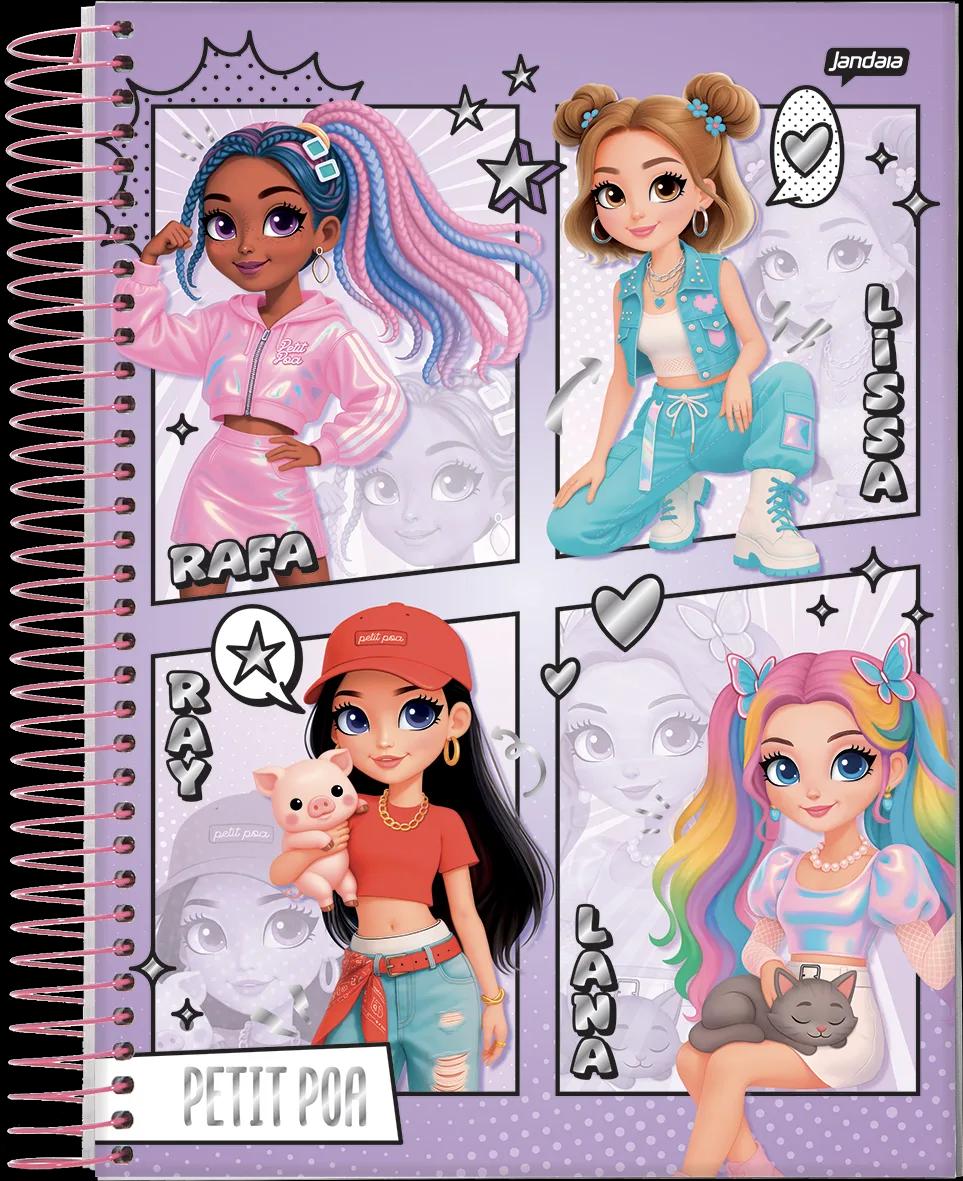 CADERNO ESPIRAL 1/4 CAPA DURA 80 FOLHAS - PETIT POÁ — miniatura 4