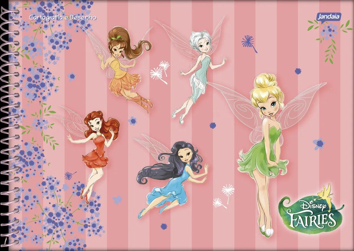 CADERNO ESPIRAL CAPA DURA 80 FOLHAS CARTOGRAFIA - FADAS DISNEY — miniatura 2
