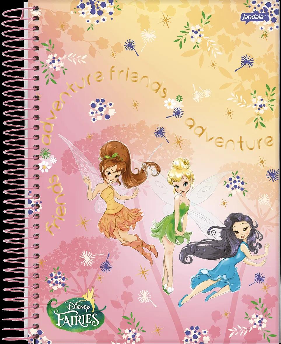 CADERNO ESPIRAL UNIVERSITÁRIO CAPA DURA 01 MATÉRIA 80 FOLHAS - FADAS DISNEY — miniatura 7