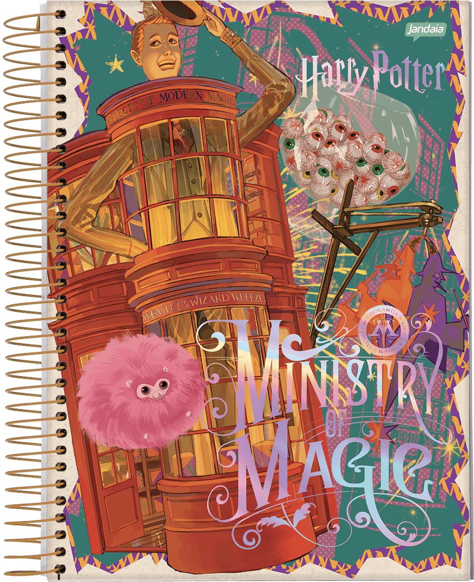 CADERNO ESPIRAL UNIVERSITÁRIO CAPA DURA 10 MATÉRIAS 200 FOLHAS - HARRY POTTER — miniatura 5