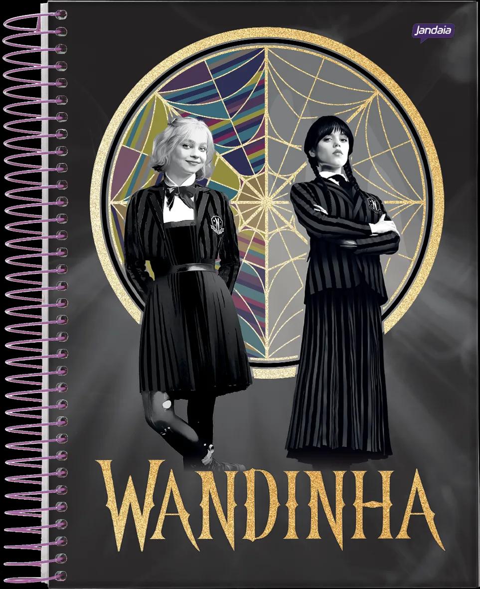 CADERNO ESPIRAL UNIVERSITÁRIO CAPA DURA 01 MATÉRIA 80 FOLHAS - WANDINHA — miniatura 4