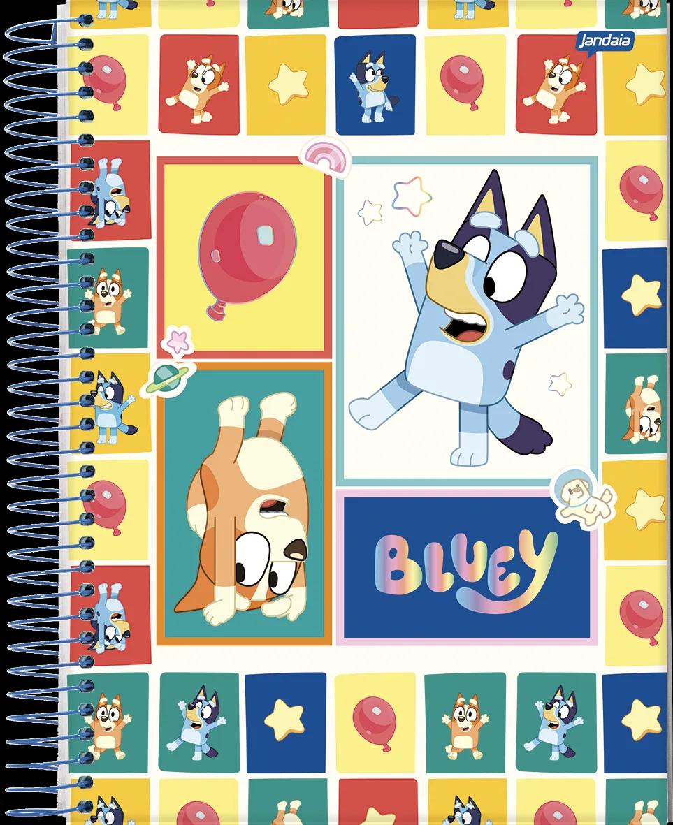 CADERNO ESPIRAL CAPA DURA 1/4 80 FOLHAS - BLUEY — miniatura 3