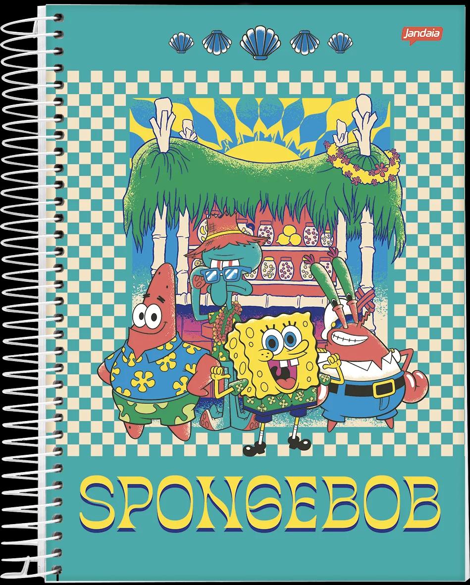 CADERNO ESPIRAL UNIVERSITÁRIO CAPA DURA 10 MATÉRIAS 160 FOLHAS - BOB ESPONJA — miniatura 8