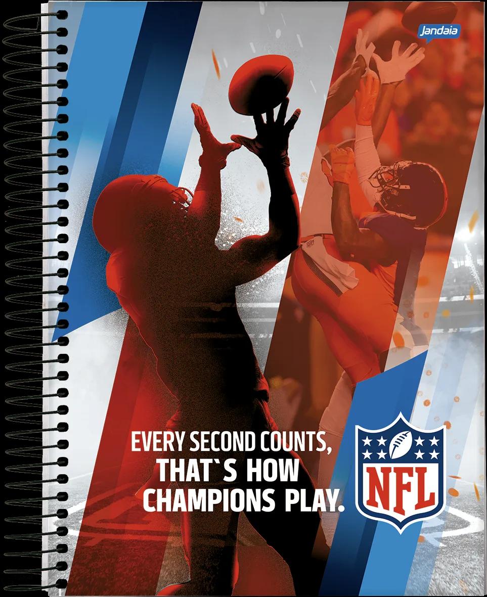 CADERNO ESPIRAL UNIVERSITÁRIO CAPA DURA 10 MATÉRIAS 160 FOLHAS - NFL — miniatura 10