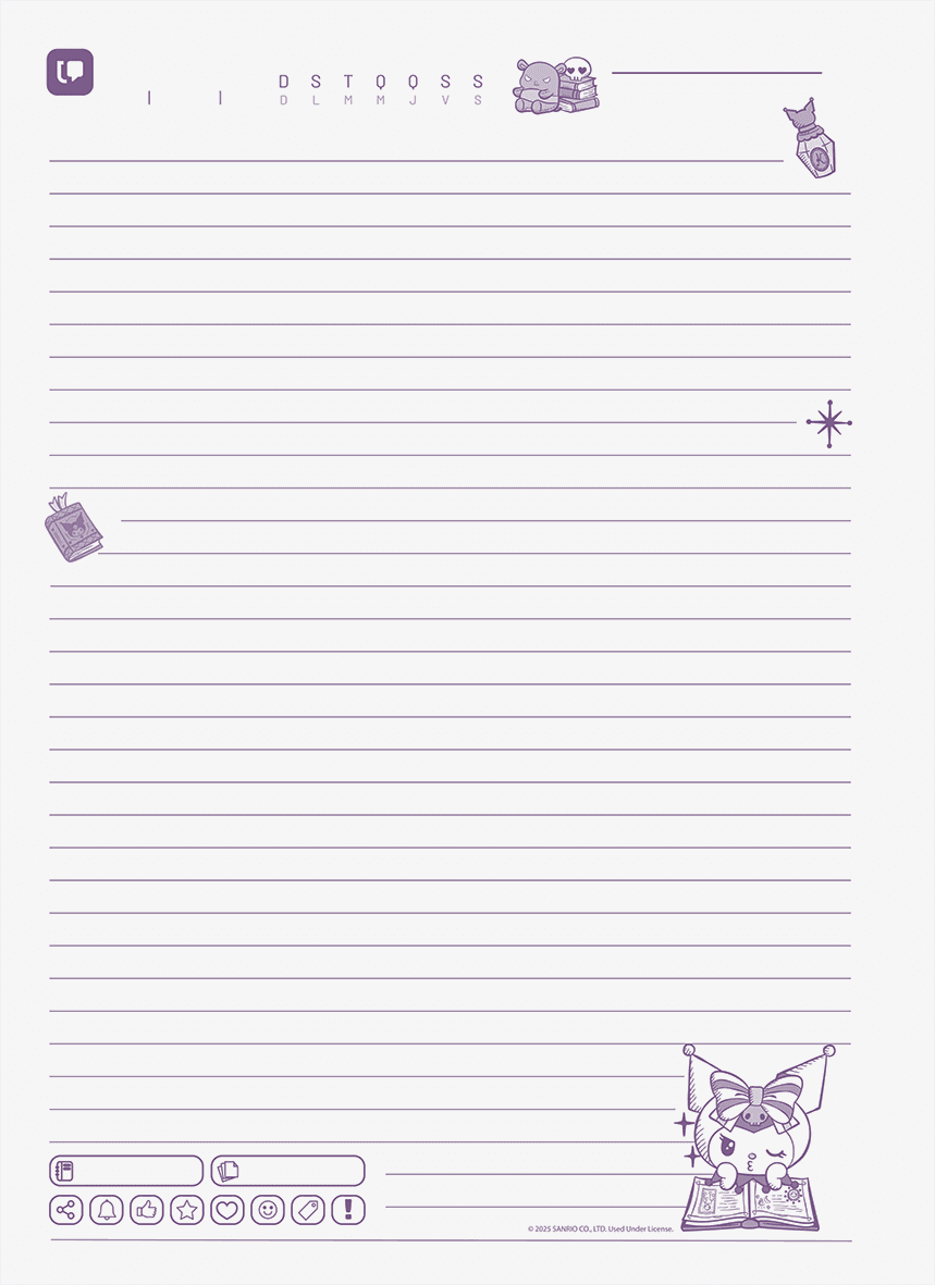 CADERNO ESPIRAL UNIVERSITÁRIO CAPA DURA 01 MATÉRIA 80 FOLHAS - KUROMI — miniatura 8