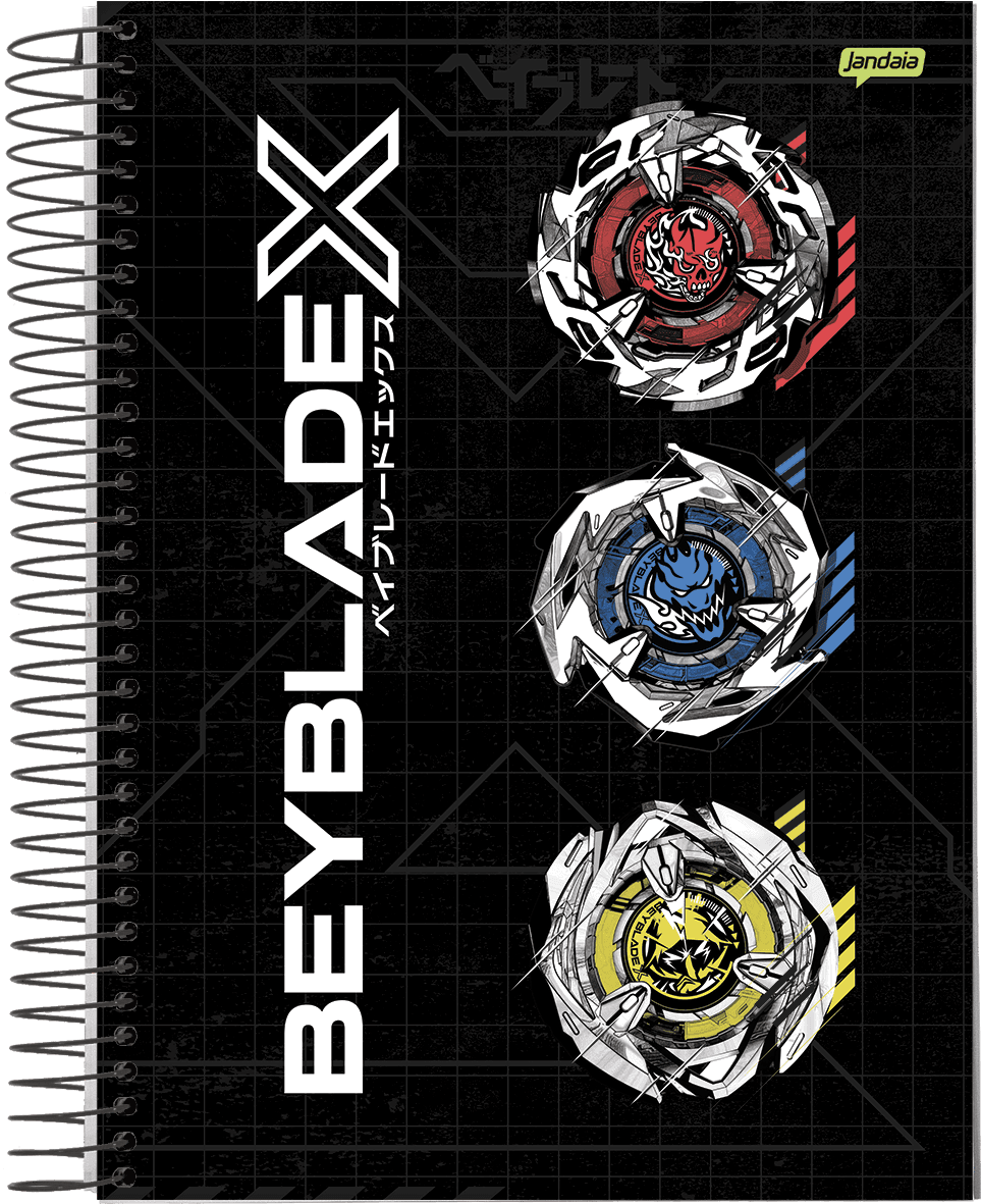 CADERNO ESPIRAL UNIVERSITÁRIO CAPA DURA 01 MATÉRIA 80 FOLHAS - BEYBLADE — miniatura 3