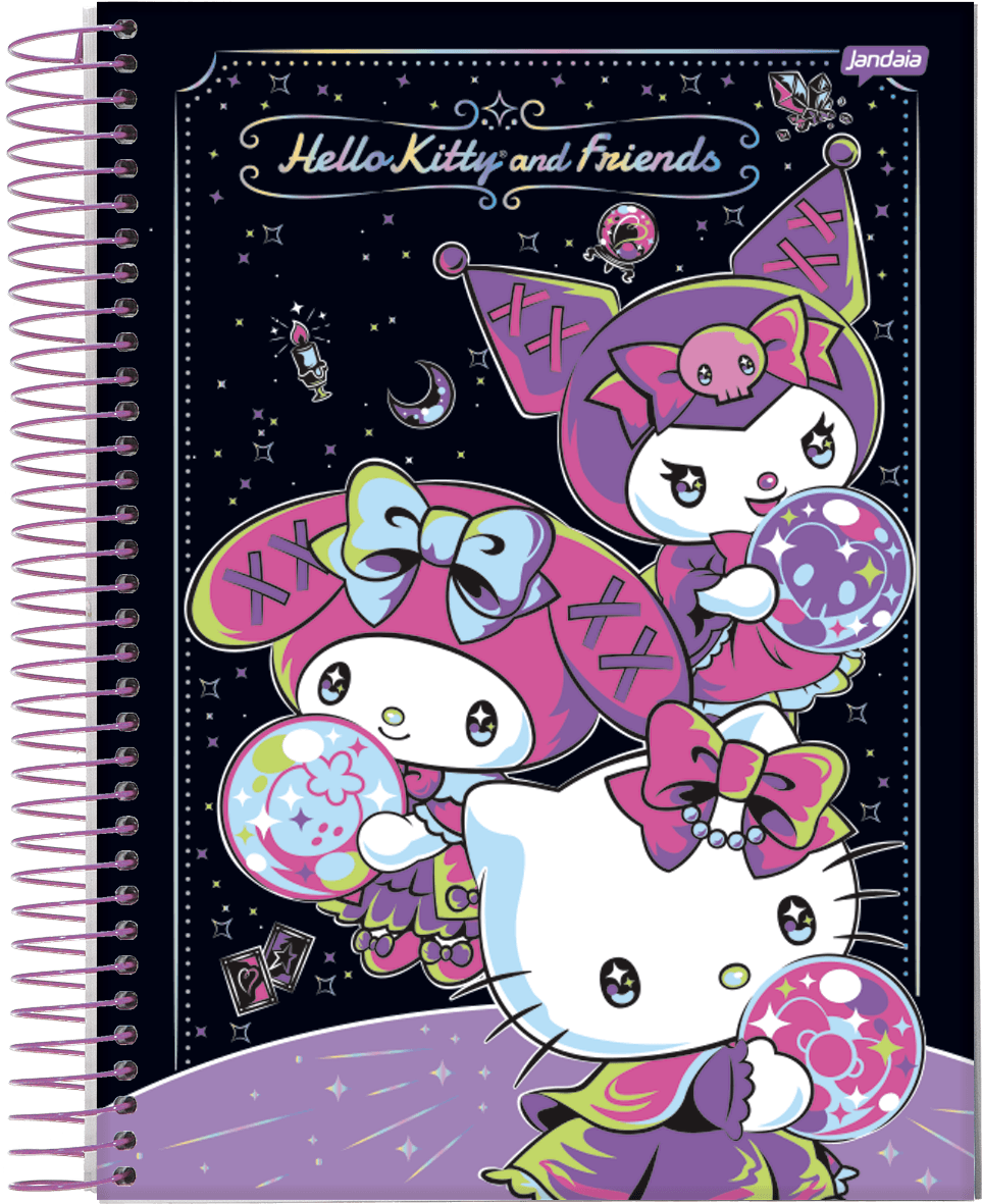 CADERNO ESPIRAL UNIVERSITÁRIO CAPA DURA 01 MATÉRIA 80 FOLHAS - BESTIES FOREVER