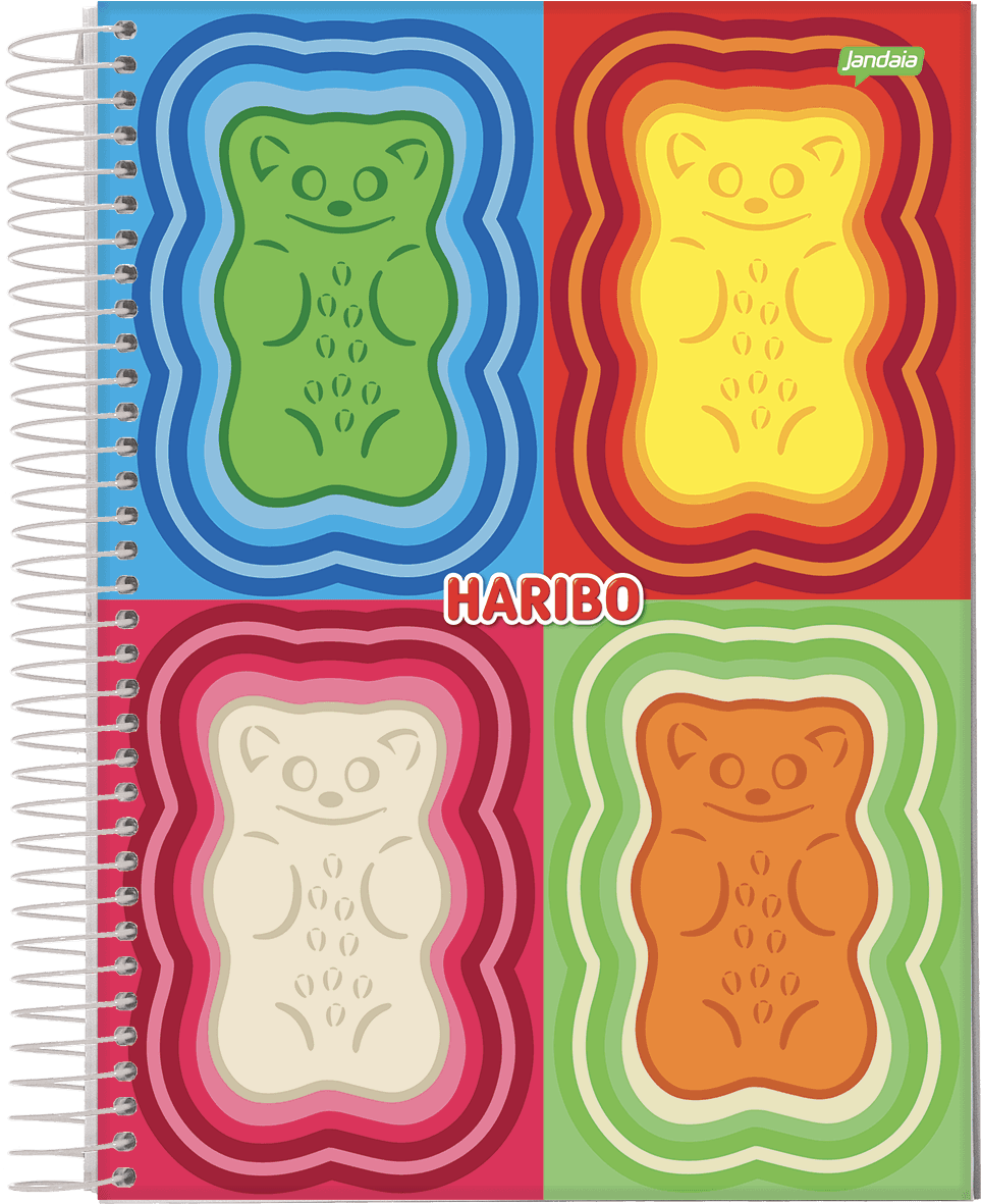 CADERNO ESPIRAL UNIVERSITÁRIO CAPA DURA 10 MATÉRIAS 160 FOLHAS - HARIBO