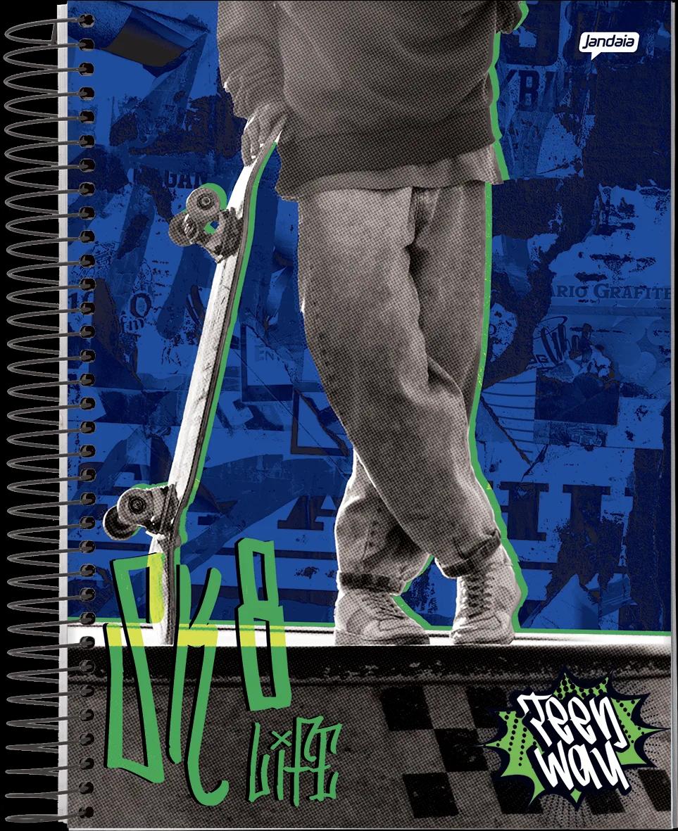 CADERNO ESPIRAL UNIVERSITÁRIO CAPA DURA 15 MATÉRIAS 300 FOLHAS - TEEN WAY