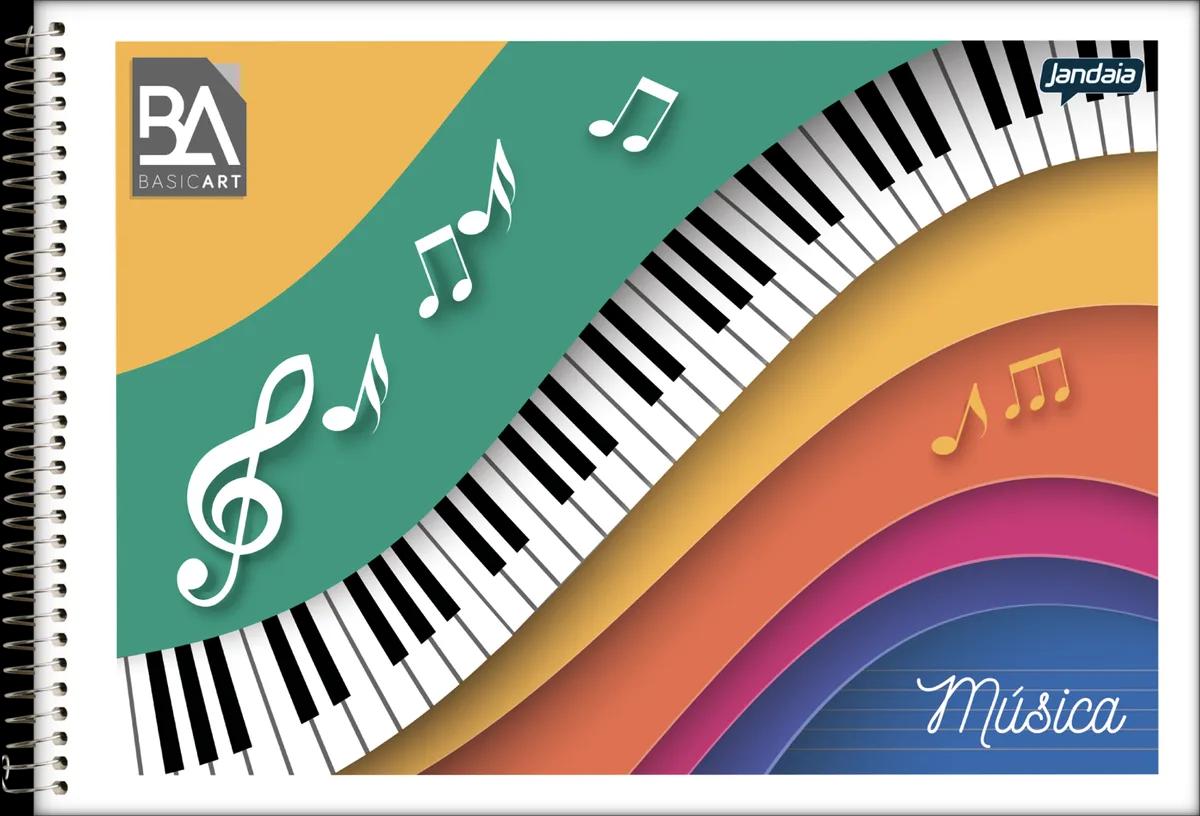 CADERNO ESPIRAL FLEX MÚSICA 200X140MM 40FLS - BASIC ART