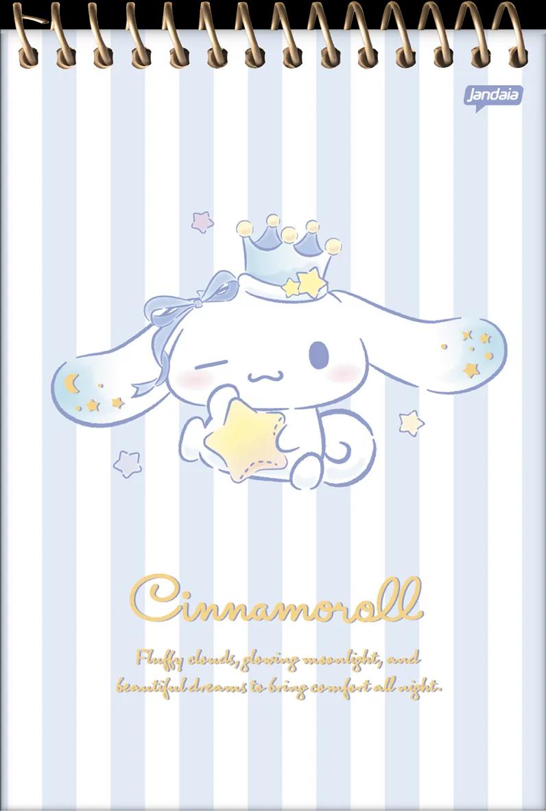 CADERNETA APONTAMENTO ESPIRAL CAPA DURA 80 FOLHAS - CINNAMOROLL