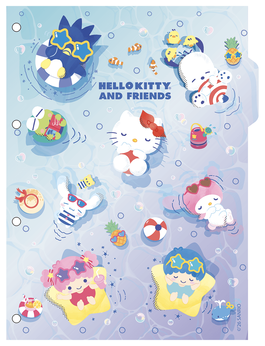 CADERNO ARGOLADO UNIVERSITÁRIO 80 FOLHAS - HELLO KITTY & AMIGOS BUBBLE — miniatura 3