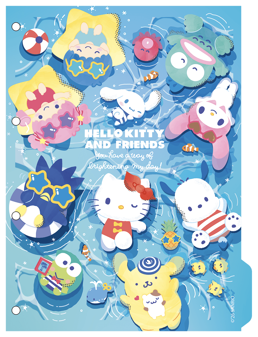 CADERNO ARGOLADO UNIVERSITÁRIO 80 FOLHAS - HELLO KITTY & AMIGOS BUBBLE — miniatura 7