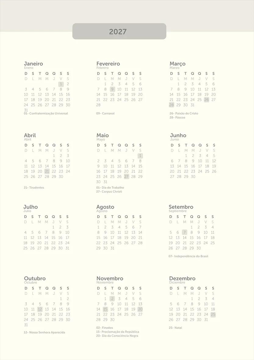 AGENDA DIÁRIA LOMBADA QUADRADA 138X200MM 176FLS - KRAFT GOLD — miniatura 3