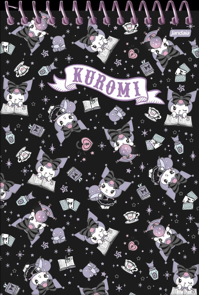 CADERNETA APONTAMENTO ESPIRAL CAPA DURA 80 FOLHAS - KUROMI — miniatura 4