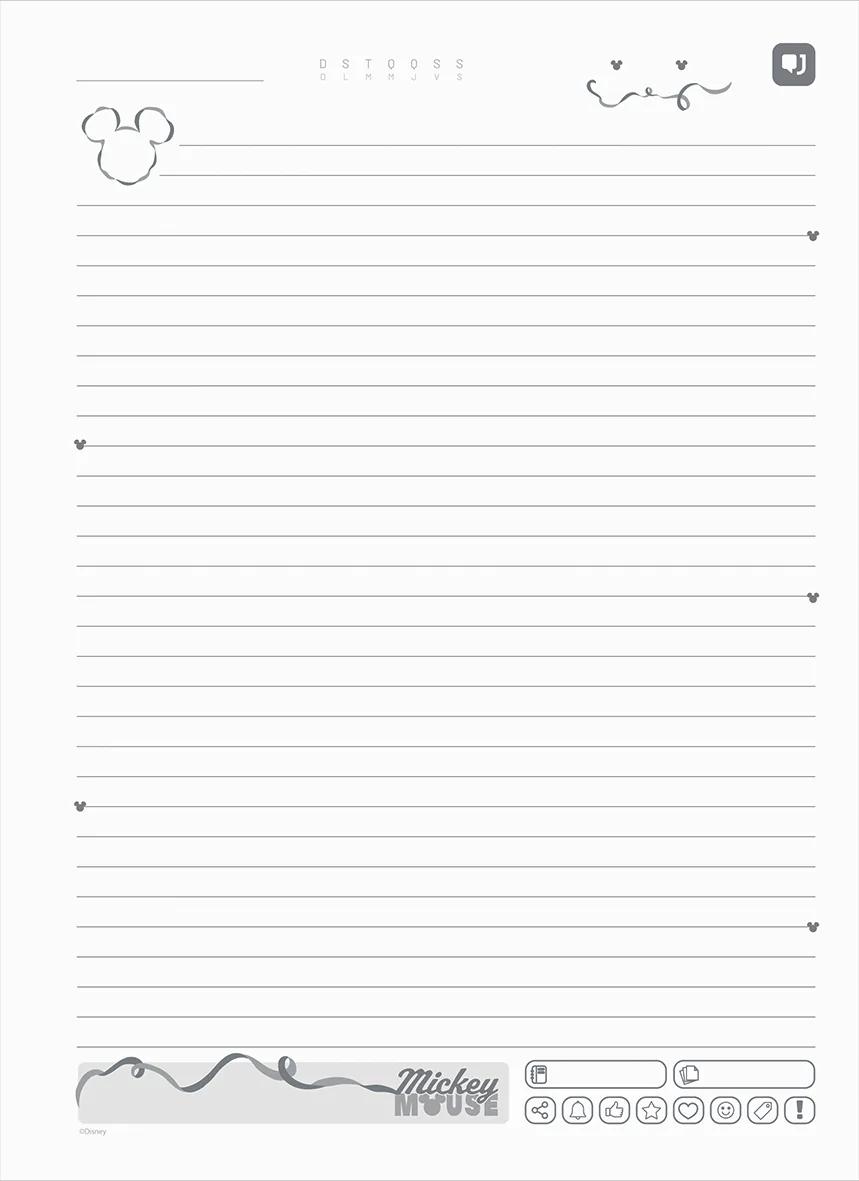 CADERNO ESPIRAL UNIVERSITÁRIO CAPA DURA 01 MATÉRIA 80 FOLHAS - MICKEY ARTS — miniatura 2
