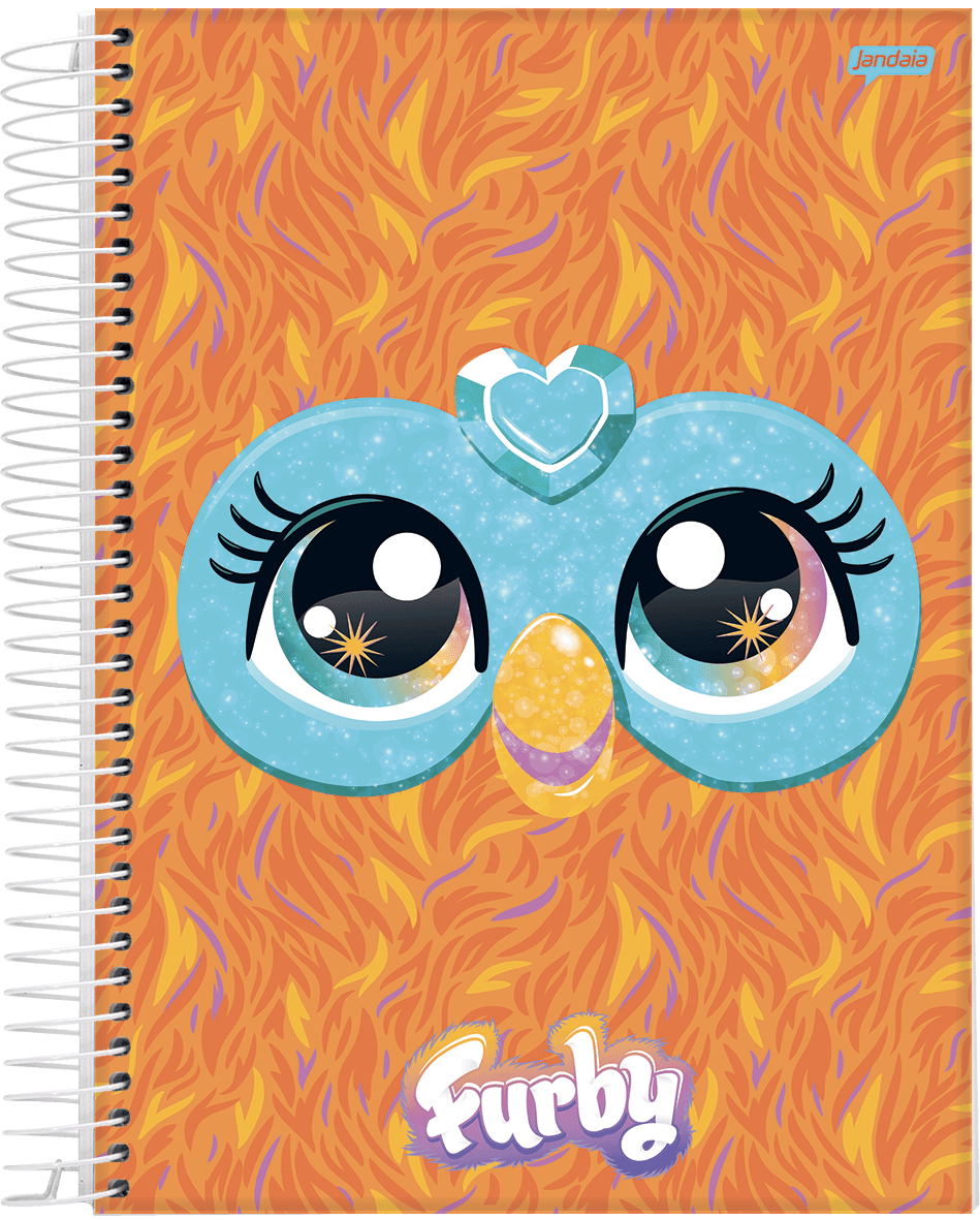 CADERNO ESPIRAL UNIVERSITÁRIO CAPA DURA 01 MATÉRIA 80 FOLHAS - FURBY — miniatura 3