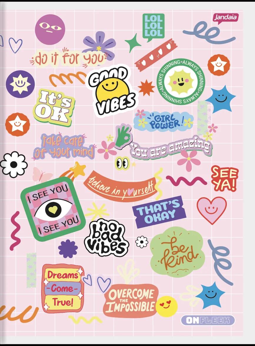 CADERNO BROCHURA 1/4 FLEX 140X200MM 48 FOLHAS - ON FLEEK — miniatura 3