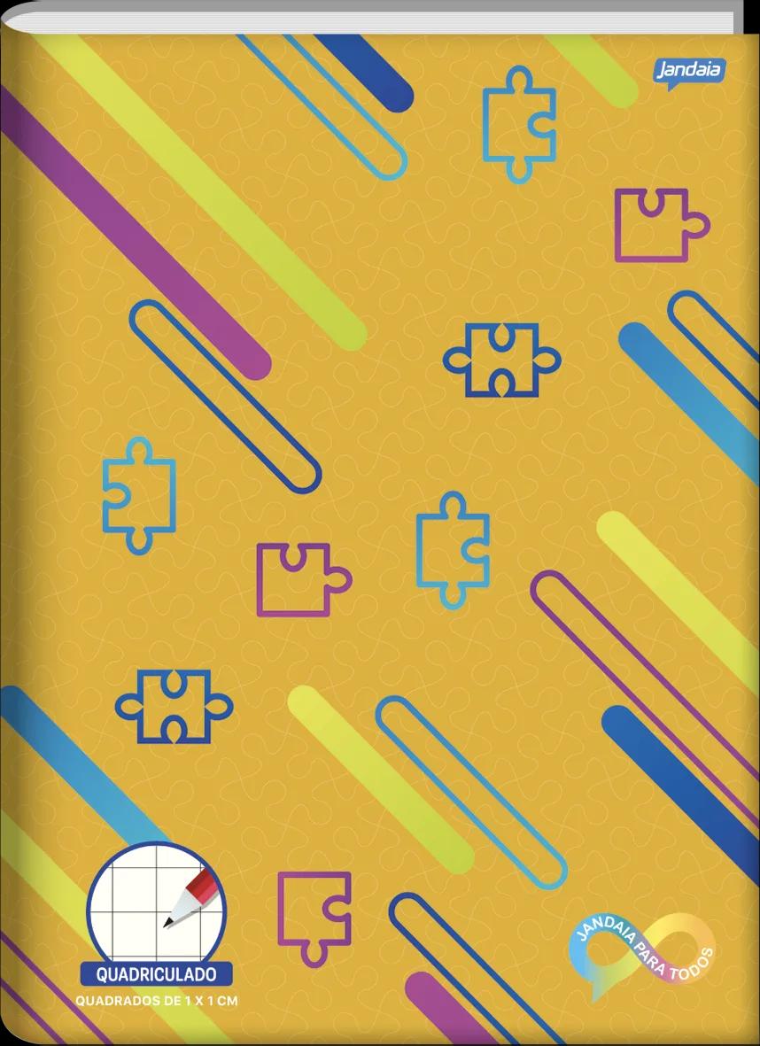 CADERNO BROCHURA UNIVERSITÁRIO CAPA DURA QUADRICULADO 10X10MM 60 FOLHAS - JANDAIA PARA TODOS
