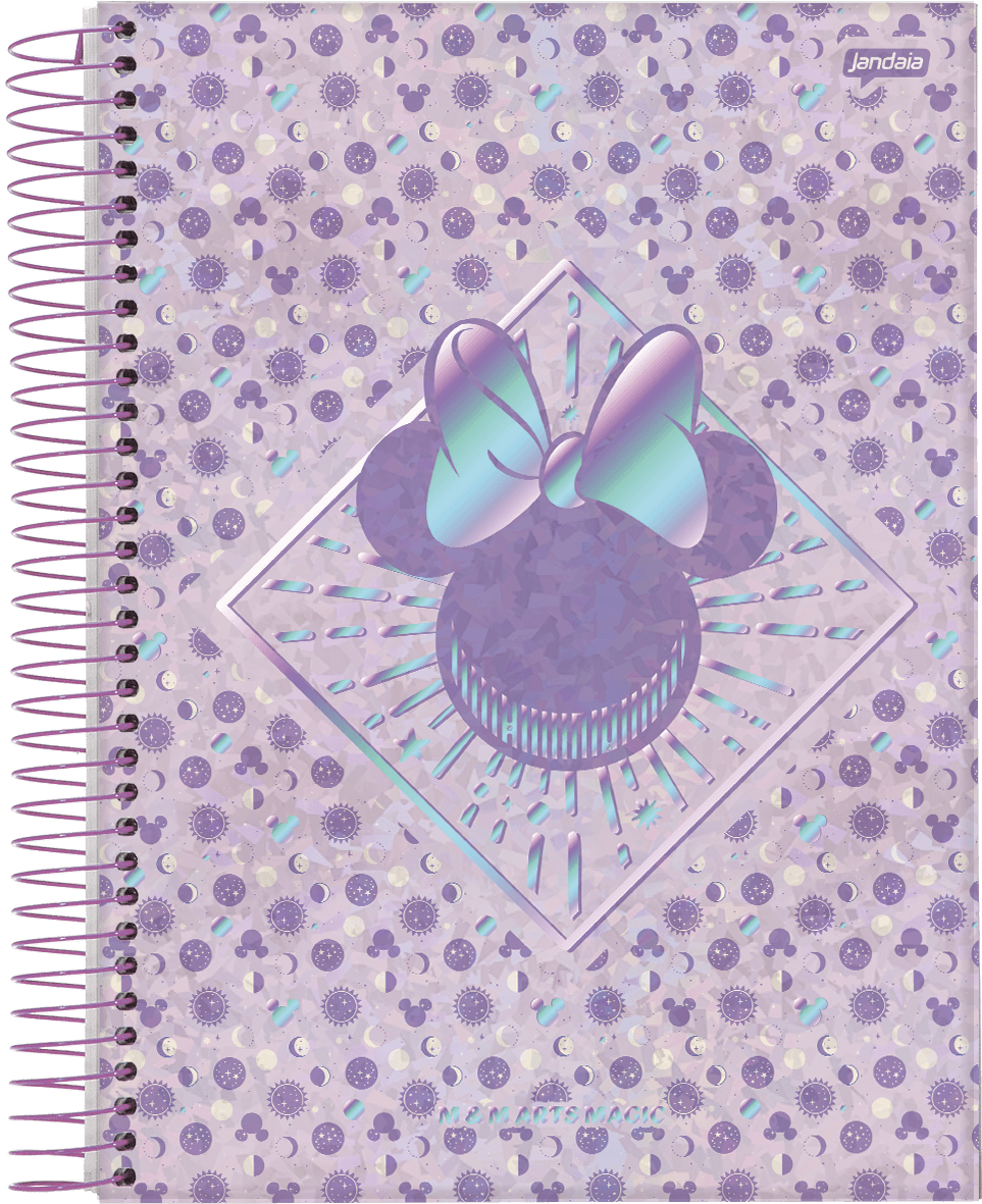CADERNO ESPIRAL UNIVERSITÁRIO CAPA DURA 01 MATÉRIA 80 FOLHAS - MICKEY ARTS MAGIC — miniatura 3