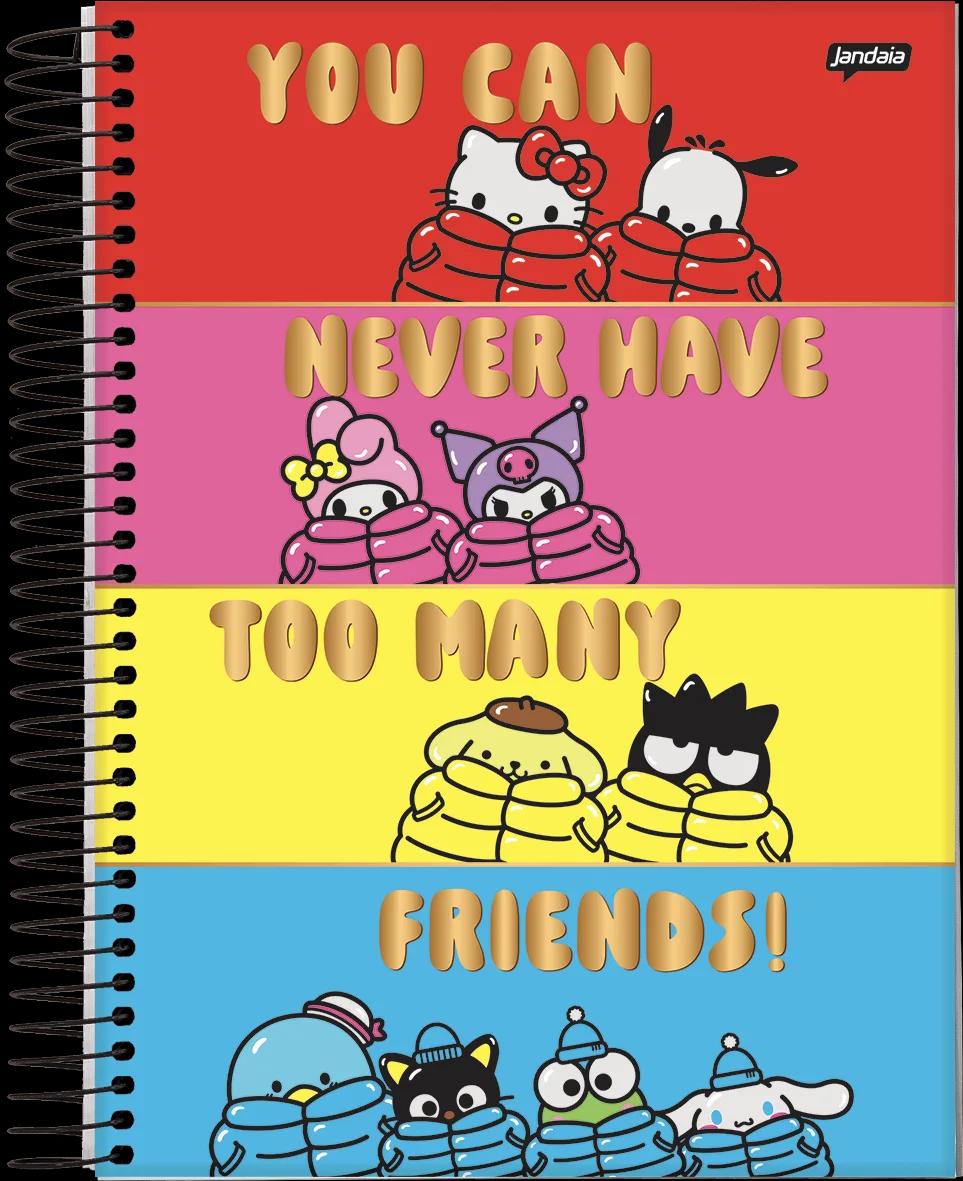 CADERNO ESPIRAL UNIVERSITÁRIO CAPA DURA 10 MATÉRIAS 160 FOLHAS - HELLO KITTY & AMIGOS — miniatura 7