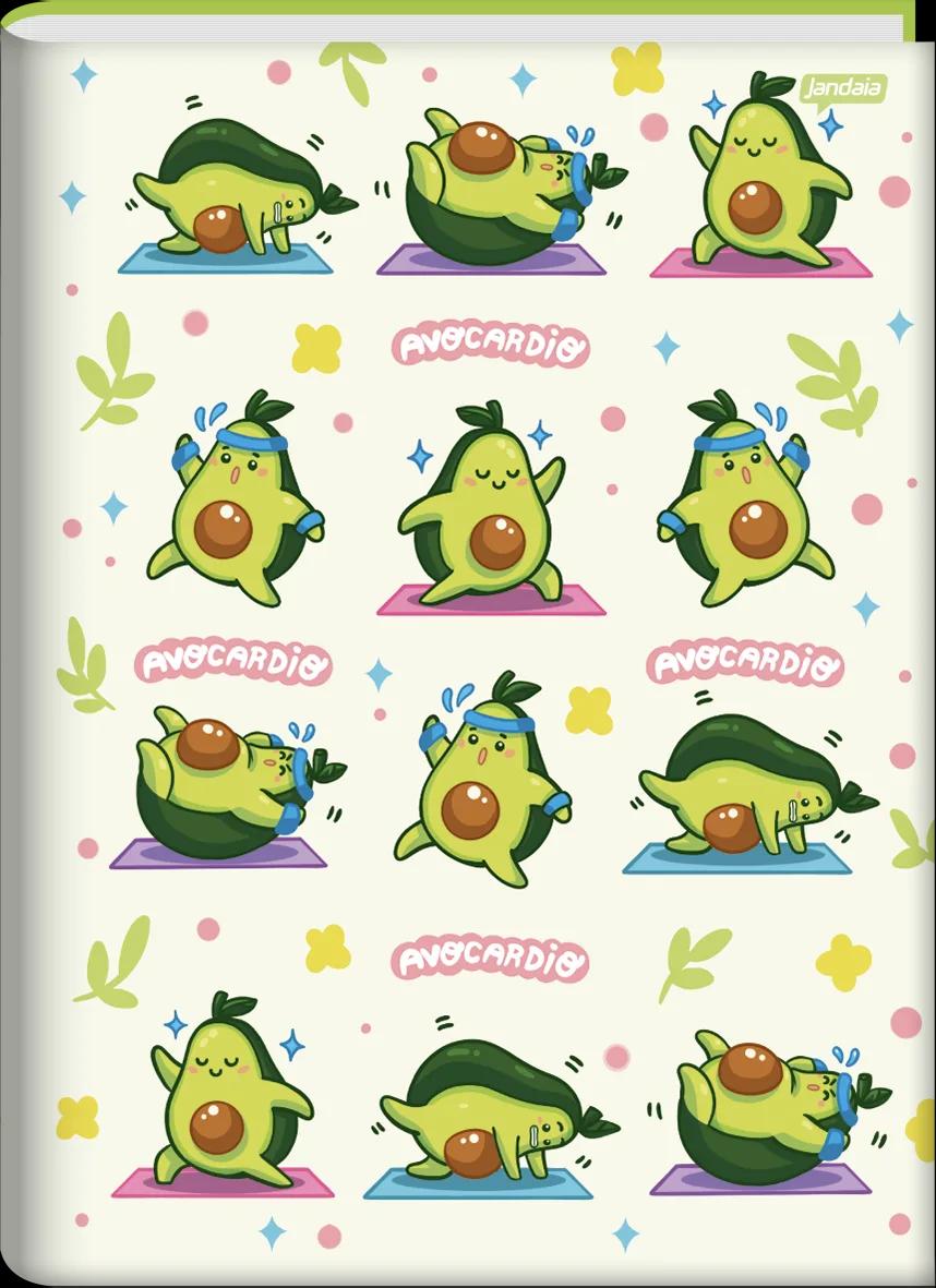 CADERNO BROCHURA CAPA DURA 1/4 80 FOLHAS - AVOCADO — miniatura 2