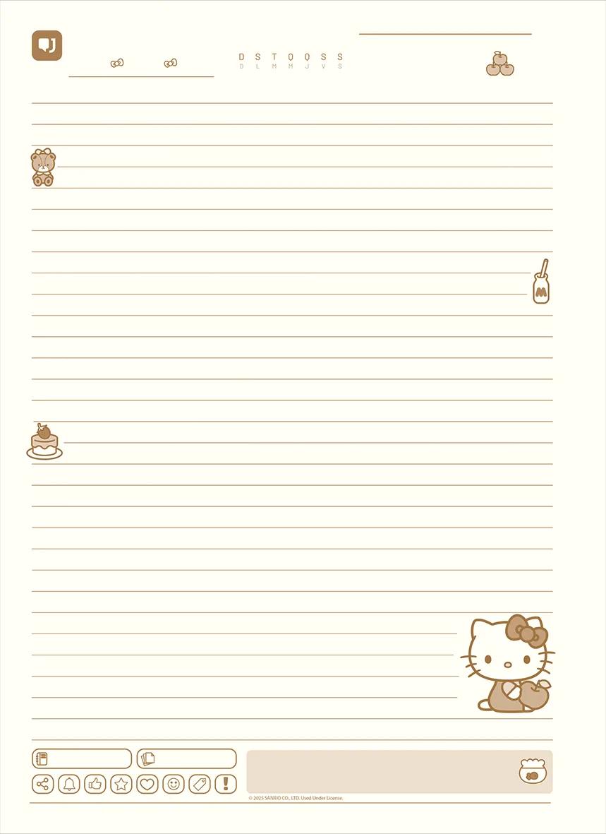 CADERNO ESPIRAL CAPA DURA 1/8 80 FOLHAS - HELLO KITTY KRAFT