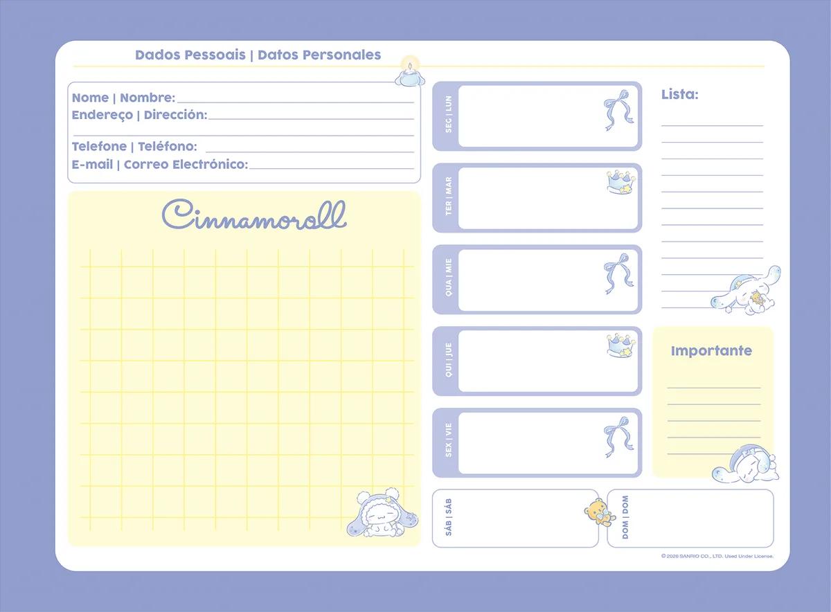 CADERNO ESPIRAL CAPA DURA 80 FOLHAS CARTOGRAFIA - CINNAMOROLL — miniatura 4