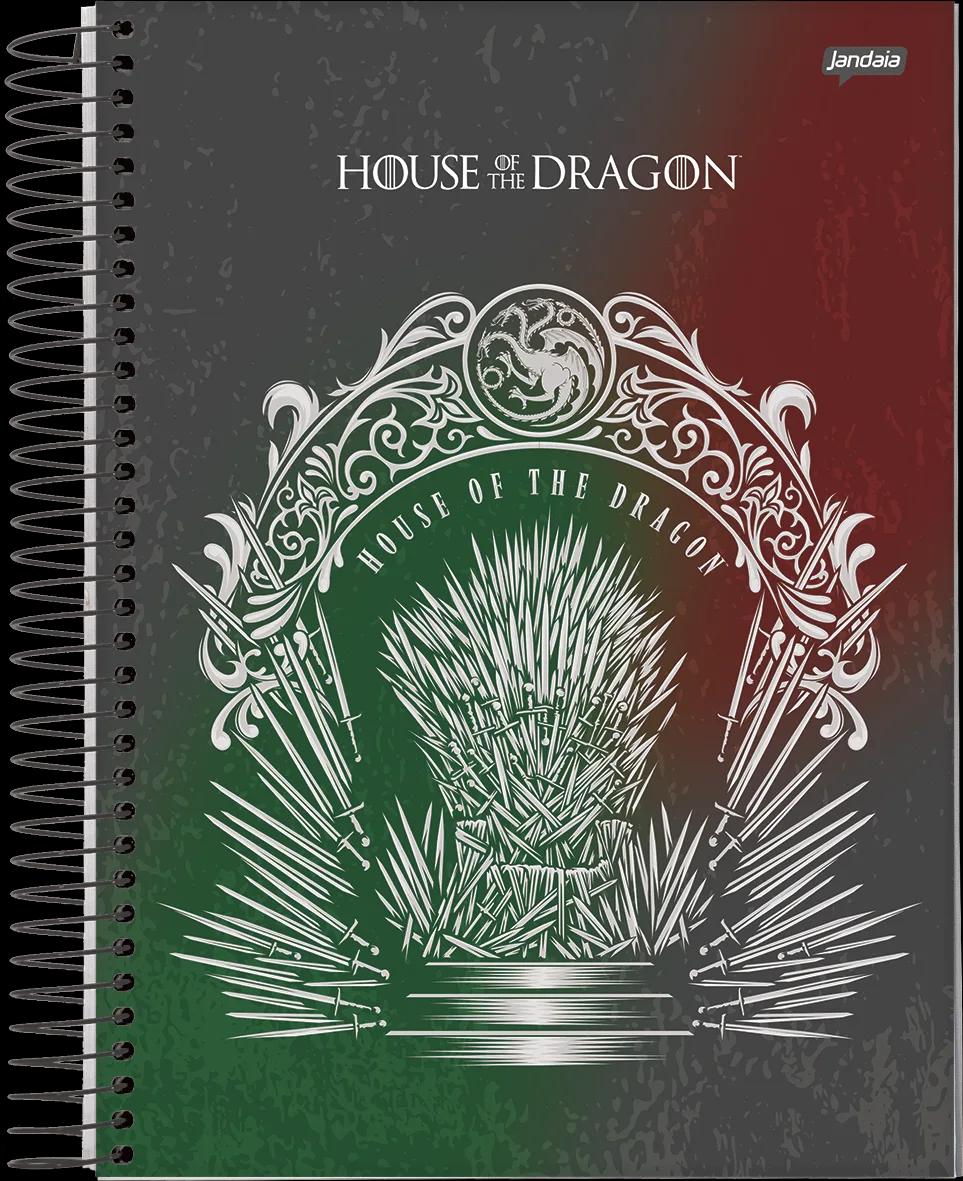 CADERNO ESPIRAL UNIVERSITÁRIO CAPA DURA 15 MATÉRIAS 240 FOLHAS - HOUSE OF THE DRAGON — miniatura 3