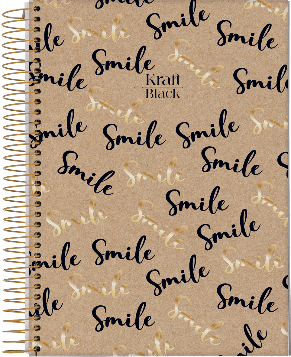 CADERNO ESPIRAL CAPA DURA 1/8 80 FOLHAS - KRAFT BLACK — miniatura 4