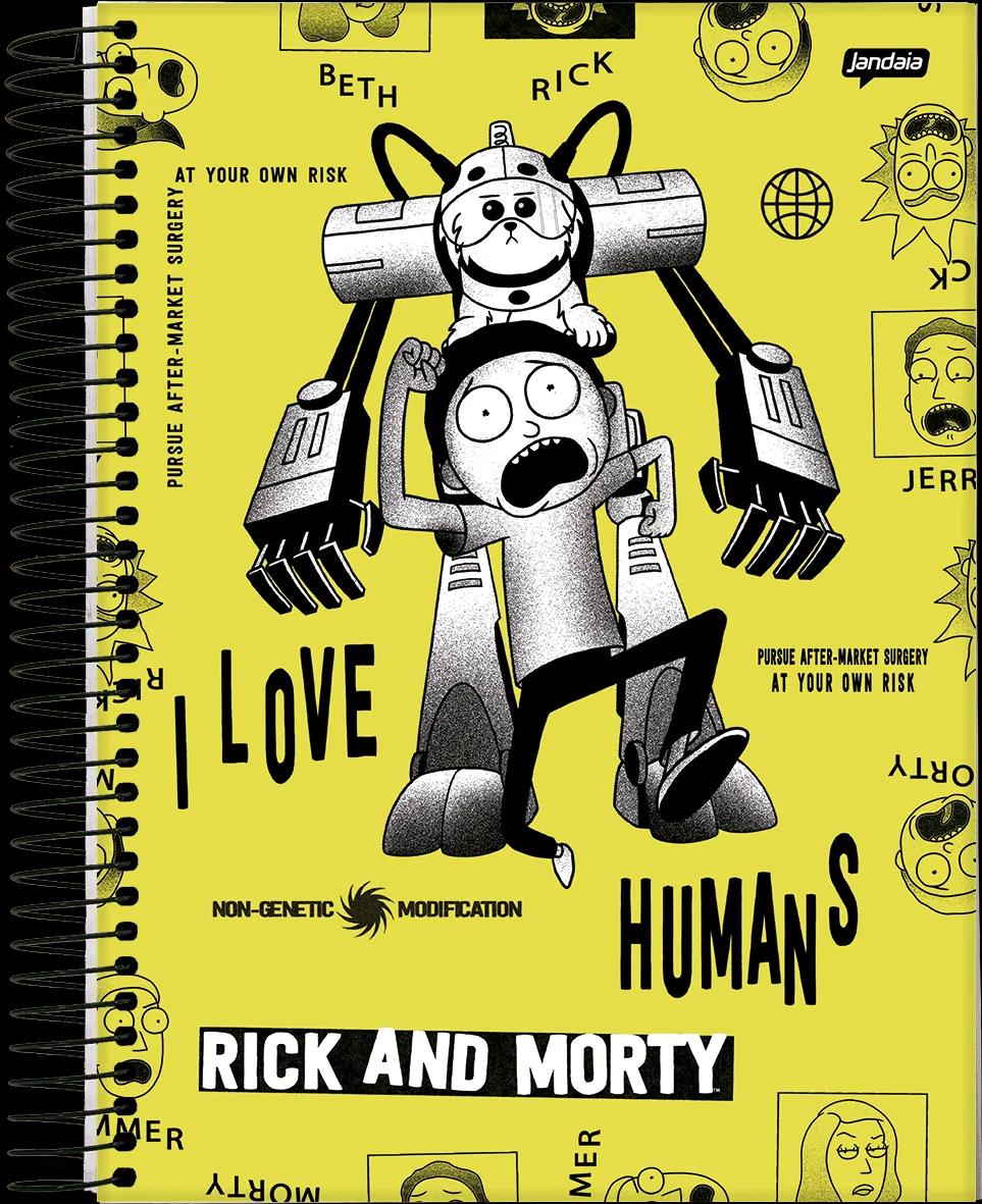 CADERNO ESPIRAL UNIVERSITÁRIO CAPA DURA 15 MATÉRIAS 240 FOLHAS - RICK AND MORTY — miniatura 6