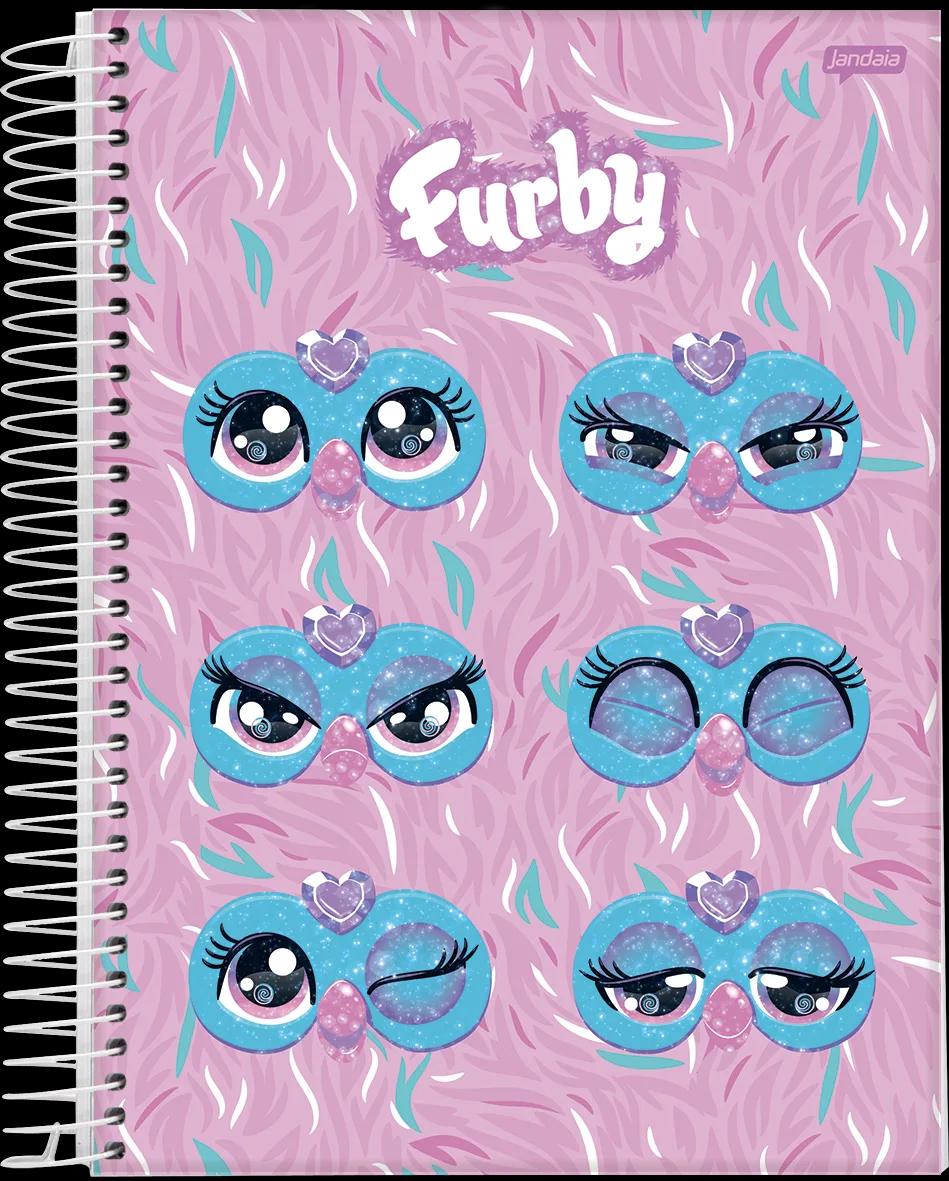 CADERNO ESPIRAL UNIVERSITÁRIO CAPA DURA 01 MATÉRIA 80 FOLHAS - FURBY — miniatura 5