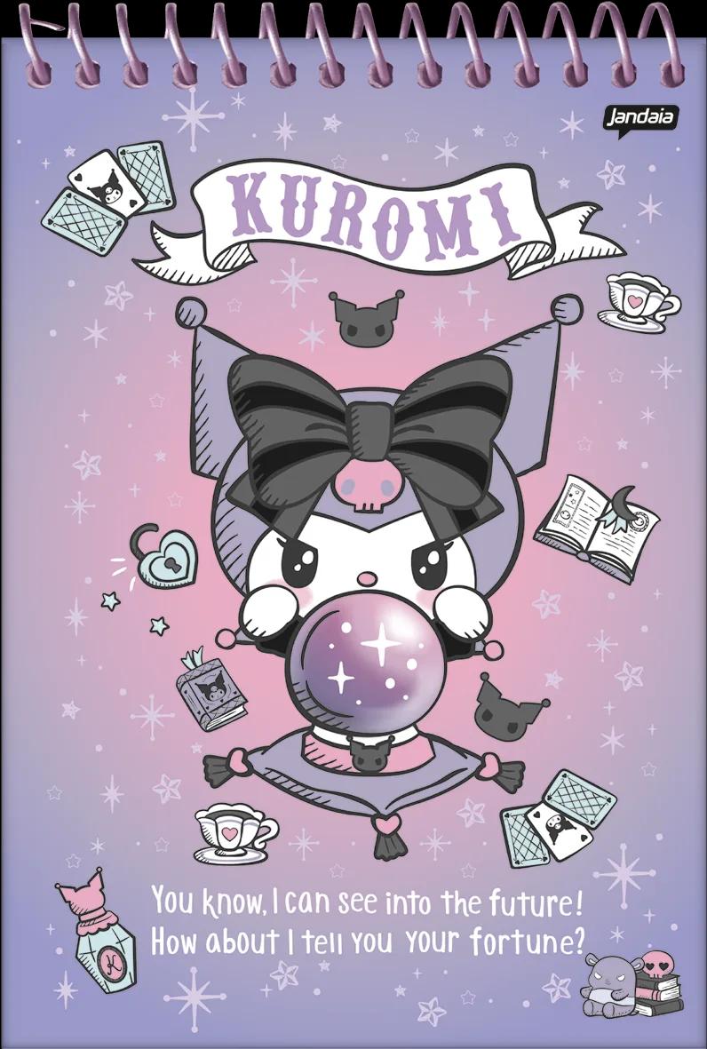 CADERNETA APONTAMENTO ESPIRAL CAPA DURA 80 FOLHAS - KUROMI — miniatura 2