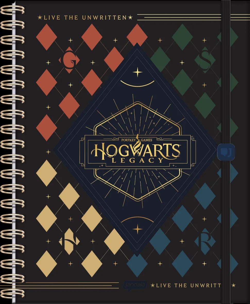 CADERNO UNIVERSITÁRIO CAPA DURA 01 MATÉRIA 80 FOLHAS NEO - HOGWARTS LEGACY