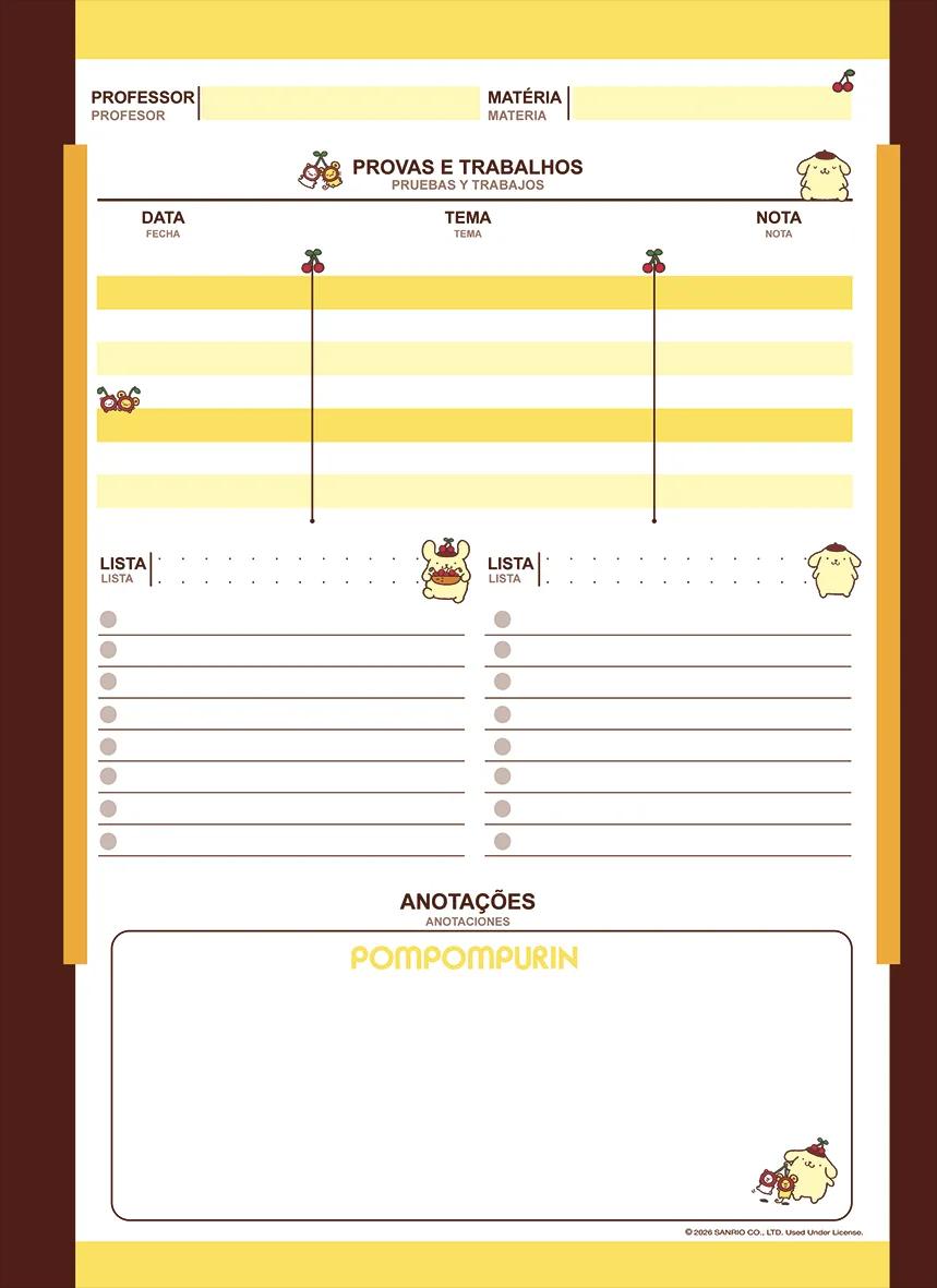 CADERNO ESPIRAL UNIVERSITÁRIO CAPA DURA 10 MATÉRIAS 160 FOLHAS - POMPOMPURIN — miniatura 10