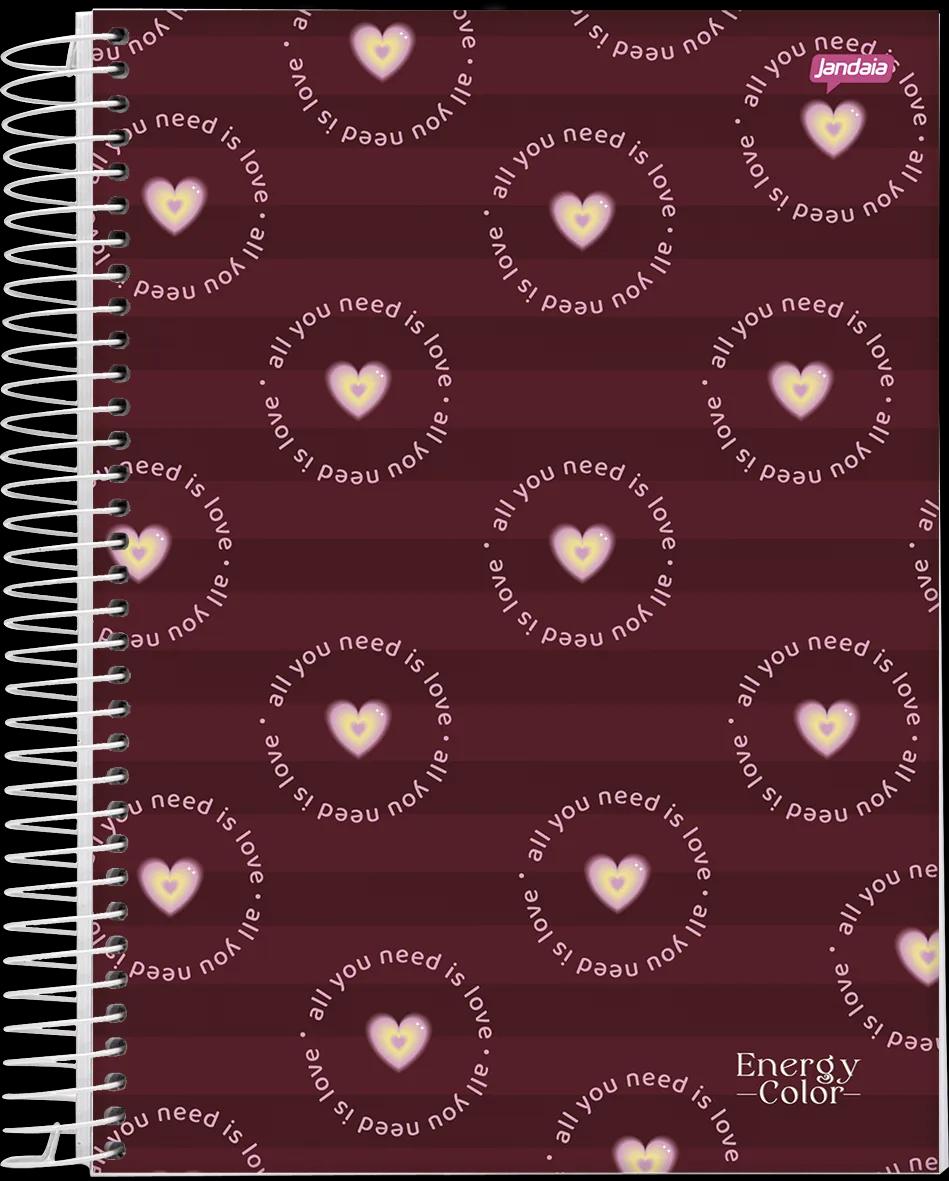 CADERNO ESPIRAL UNIVERSITÁRIO CAPA DURA 10 MATÉRIAS  160 FOLHAS -   ENERGY COLOR — miniatura 4