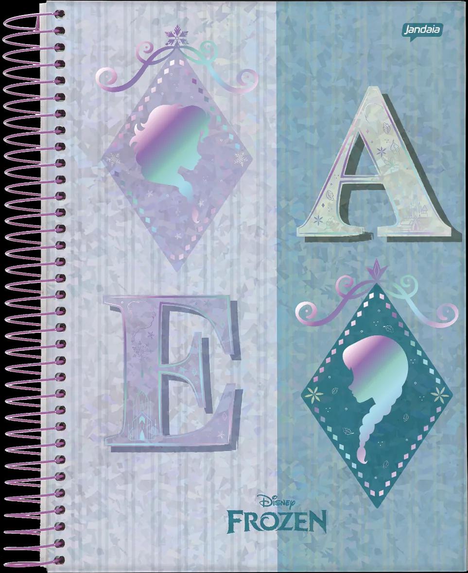 CADERNO ESPIRAL CAPA DURA 1/4 80 FOLHAS - FROZEN — miniatura 5